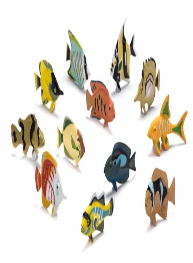 DIMAZO Small Kids Sea & Wild Animal Toys Sets for Fun, Educational, Spark Imagination and Learning (Multi Choice Sets) (COLOURFULL Fishes) 12pcs - Image 1